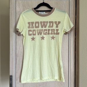 Brave Soul Howdy Cowgirl Yellow Shirt